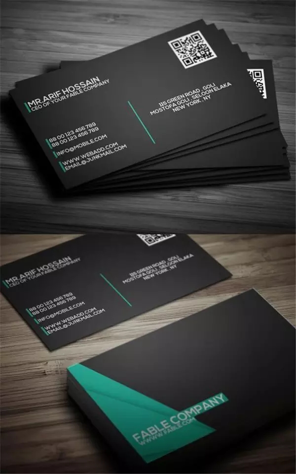 business card，Design，QR code，plane，